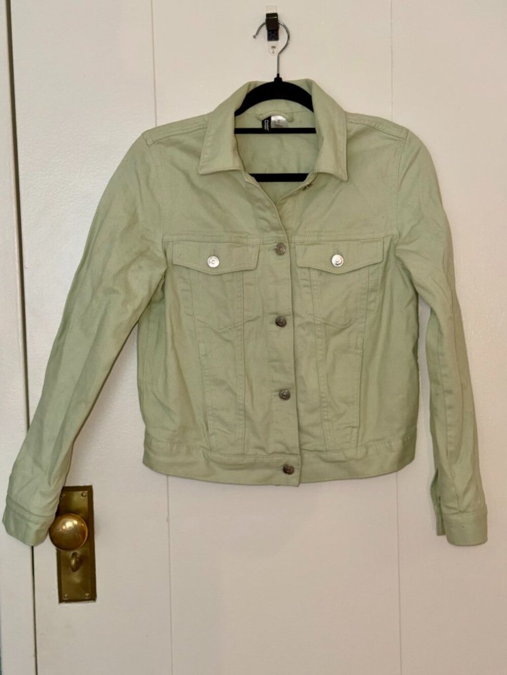 Sage Green Denim Jacket